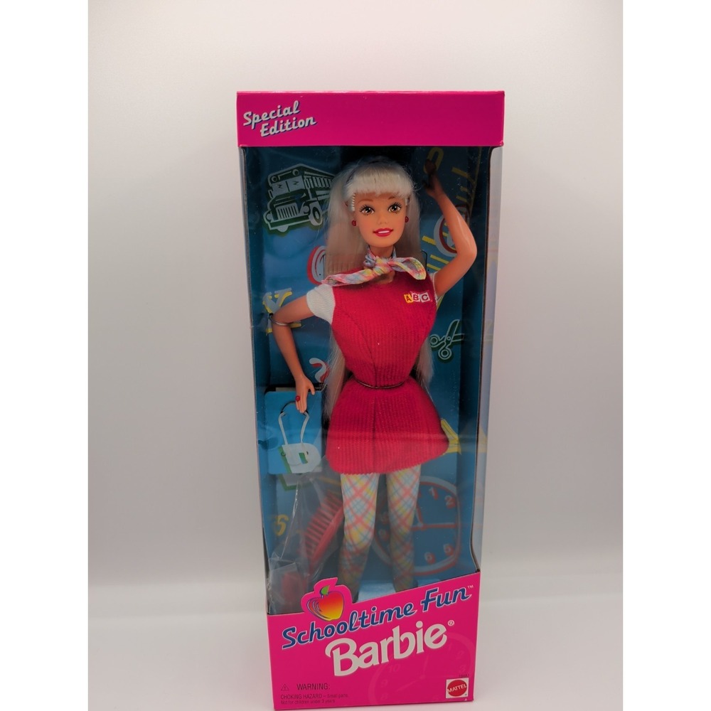 Vintage 1997 Schooltime Fun Barbie Doll Special Edition Mattel 18487 New In Box